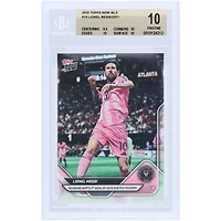 Lionel Messi Inter Miami CF 2025 Topps Now Reigning MVP's 1st Goal Of 2025 Ignites Triumph #19 BGS Authenticated 10 Card - 9.5,10,10,10 Subgrades