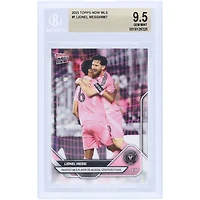 Lionel Messi Inter Miami CF 2025 Topps Now Fastest MLS Player To 40 Goal Contributions #1 BGS Authenticated 9.5 Card