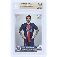 Khvicha Kvaratskhelia Paris Saint-Germain 2024-25 Topps Now Georgian Superstar Joins PSG #72 BGS Authenticated 9.5 Card