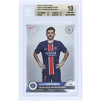 Khvicha Kvaratskhelia Paris Saint-Germain 2024-25 Topps Now Georgian Superstar Joins PSG #72 BGS Authenticated 10 Card - 10,9.5,10,10 Subgrades