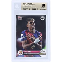 Lamine Yamal Barcelona 2024-25 Topps Now Youngest Player to Score And Assist In A Match #121 BGS Authenticated 10 Card - 10,10,10,9.5 Subgrades