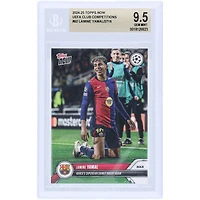 Lamine Yamal Barcelona 2024-25 Topps Now Barca's Superstar Shines Bright Again #92 BGS Authenticated 9.5 Card