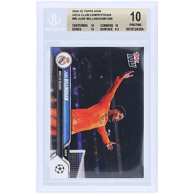 Jude Bellingham Real Madrid 2024-25 Topps Now Wins It At The Death #95 BGS Authenticated 10 Card - 10,10,10,9.5 Subgrades