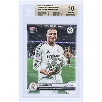 Kylian Mbappé Real Madrid 2024-25 Topps Now First UCL Hat-Trick For Real Madrid C.F. #108 BGS Authenticated 10 Card - 10,9.5,10,10 Subgrades