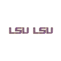 Brianna Cannon LSU Tigers Pavé Logo Stud Earrings