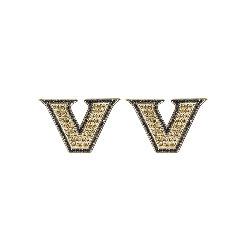 Brianna Cannon Vanderbilt Commodores Pavé Logo Stud Earrings