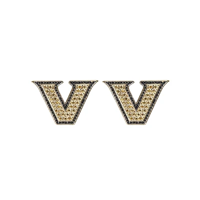 Brianna Cannon Vanderbilt Commodores Pavé Logo Stud Earrings