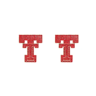 Brianna Cannon Texas Tech Red Raiders Pavé Logo Stud Earrings