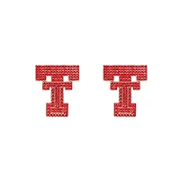 Brianna Cannon Texas Tech Red Raiders Pavé Logo Stud Earrings