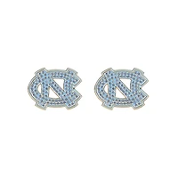 Brianna Cannon North Carolina Tar Heels Pavé Logo Stud Earrings