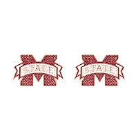 Brianna Cannon Mississippi State Bulldogs Pavé Logo Stud Earrings
