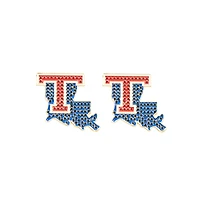 Brianna Cannon Louisiana Tech Bulldogs Pavé Logo Stud Earrings