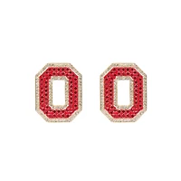 Brianna Cannon Ohio State Buckeyes Pavé Logo Stud Earrings