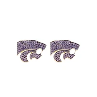 Brianna Cannon Kansas State Wildcats Powercat Pavé Logo Stud Earrings