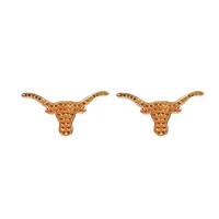 Brianna Cannon Texas Longhorns Pavé Logo Stud Earrings