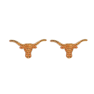 Brianna Cannon Texas Longhorns Pavé Logo Stud Earrings