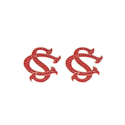 Brianna Cannon South Carolina Gamecocks Pavé Logo Stud Earrings
