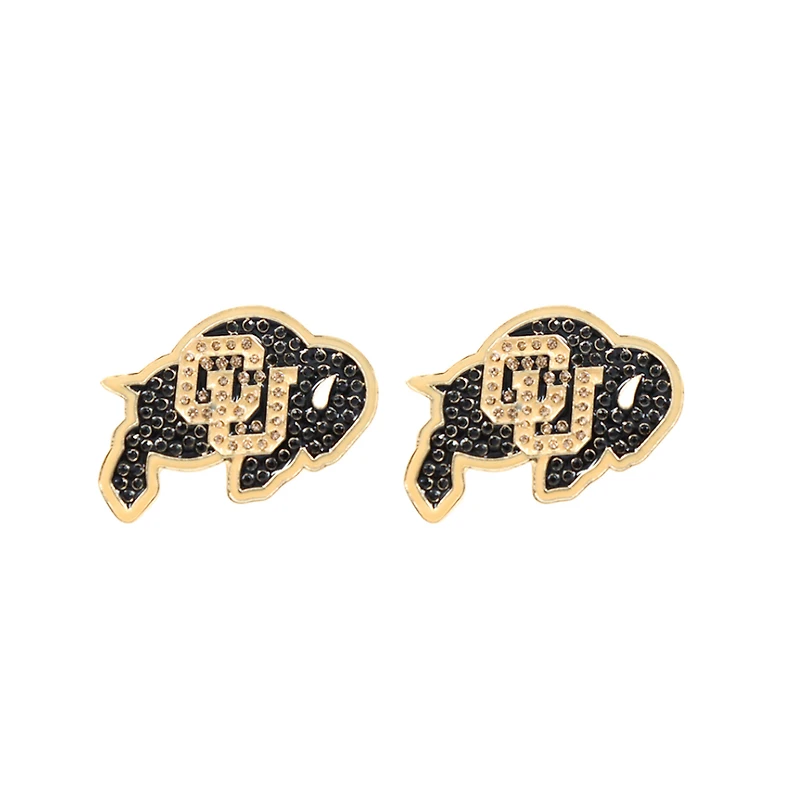 Brianna Cannon Colorado Buffaloes Pavé Logo Stud Earrings