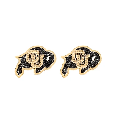 Brianna Cannon Colorado Buffaloes Pavé Logo Stud Earrings