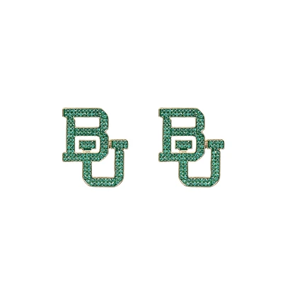 Brianna Cannon Baylor Bears Pavé Logo Stud Earrings