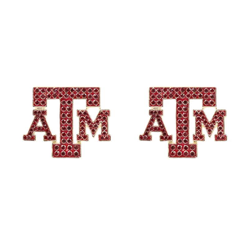 Brianna Cannon Texas A&M Aggies Pavé Logo Stud Earrings