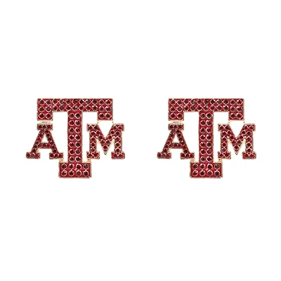 Brianna Cannon Texas A&M Aggies Pavé Logo Stud Earrings