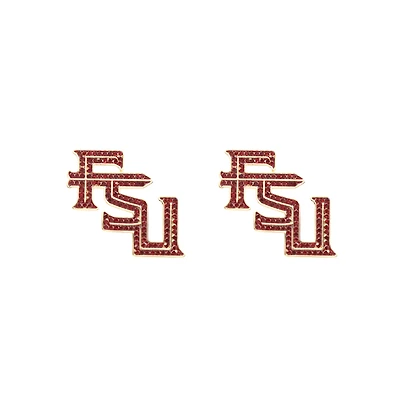 Brianna Cannon Florida State Seminoles Pavé Logo Stud Earrings