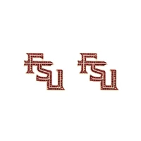 Brianna Cannon Florida State Seminoles Pavé Logo Stud Earrings