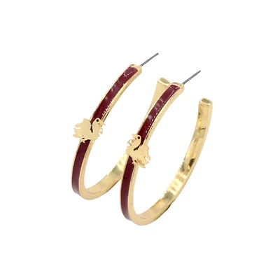 Brianna Cannon South Carolina Gamecocks Logo Hoop Earrings