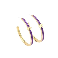 Brianna Cannon Kansas State Wildcats Powercat Logo Hoop Earrings
