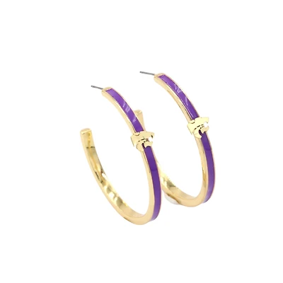 Brianna Cannon Kansas State Wildcats Powercat Logo Hoop Earrings