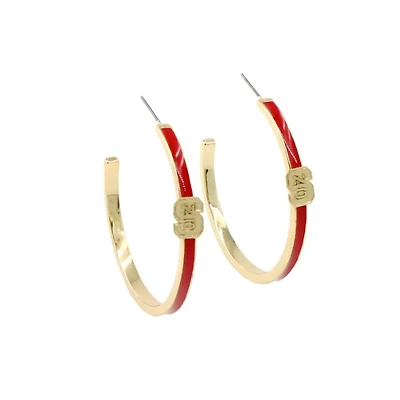 Brianna Cannon NC State Wolfpack Logo Hoop Earrings