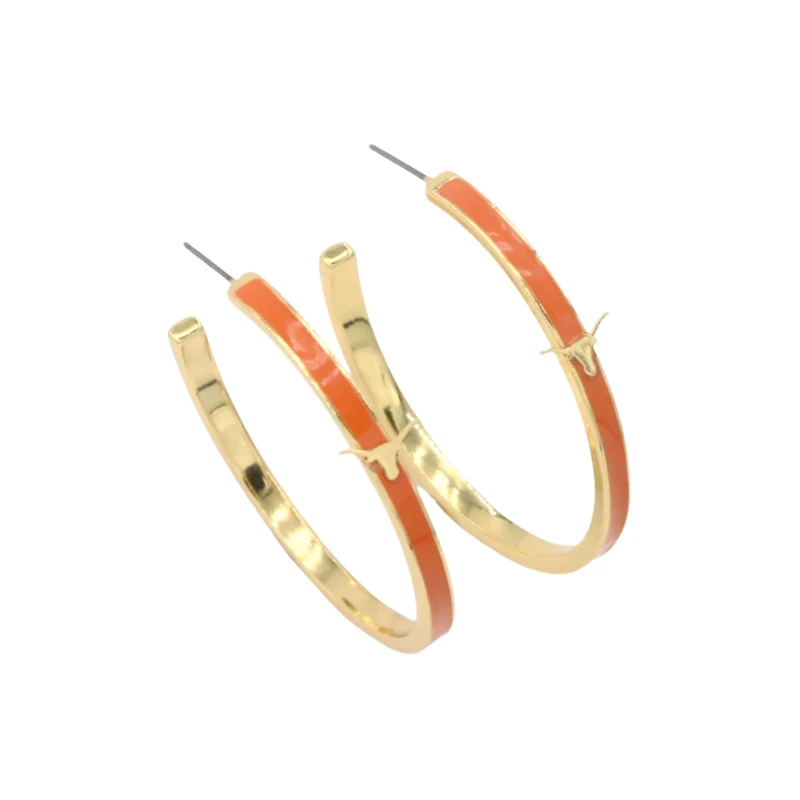 Brianna Cannon Texas Longhorns Logo Hoop Earrings