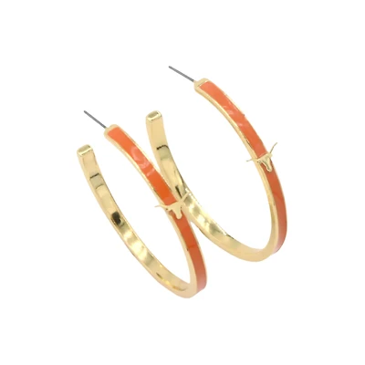 Brianna Cannon Texas Longhorns Logo Hoop Earrings