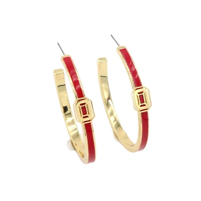 Brianna Cannon Ohio State Buckeyes Block O Logo Hoop Earrings