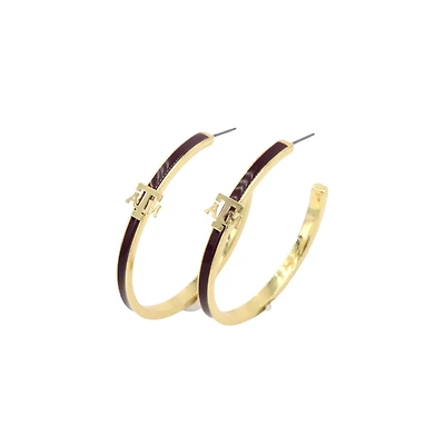 Brianna Cannon Texas A&M Aggies Logo Hoop Earrings
