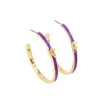 Brianna Cannon TCU Horned Frogs Logo Hoop Earrings