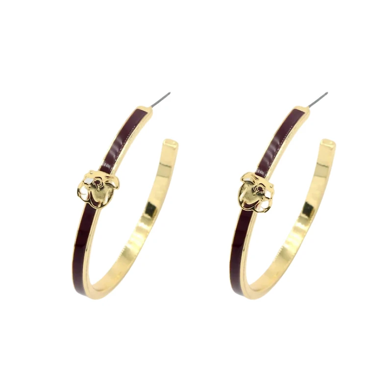 Brianna Cannon Mississippi State Bulldogs Logo Hoop Earrings