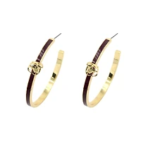 Brianna Cannon Mississippi State Bulldogs Logo Hoop Earrings