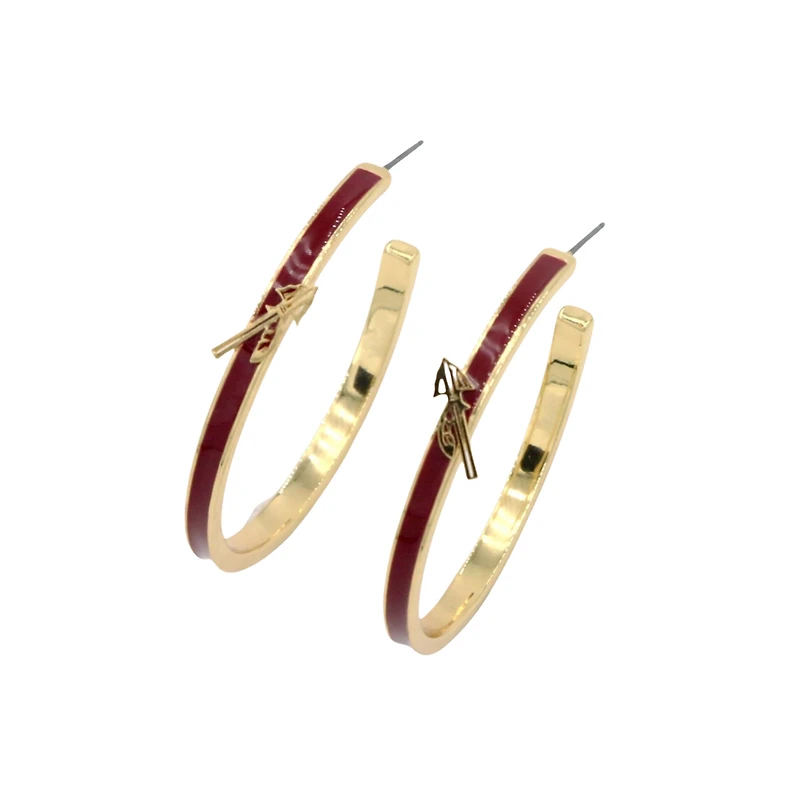 Brianna Cannon Florida State Seminoles Spear Logo Hoop Earrings