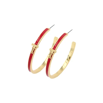 Brianna Cannon Texas Tech Red Raiders Logo Hoop Earrings