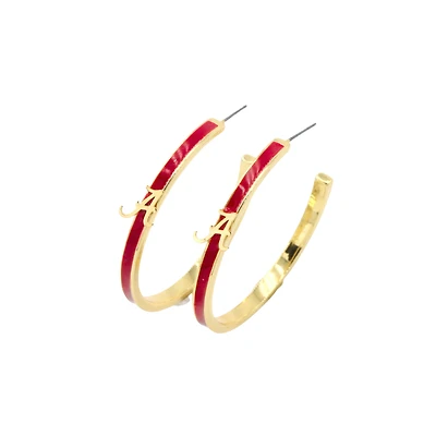 Brianna Cannon Alabama Crimson Tide Logo Hoop Earrings