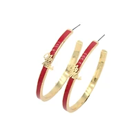 Brianna Cannon Ole Miss Rebels Logo Hoop Earrings