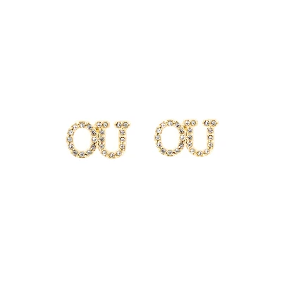 Brianna Cannon Oklahoma Sooners Pavé Rhinestone Studs