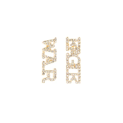 Brianna Cannon Auburn Tigers War Eagle Pavé Rhinestone Studs