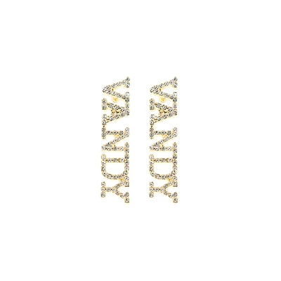Brianna Cannon Vanderbilt Commodores Pavé Rhinestone Studs