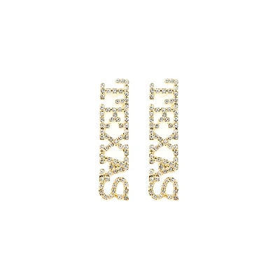 Brianna Cannon Texas Longhorns Pavé Rhinestone Studs