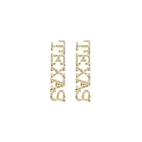 Brianna Cannon Texas Longhorns Pavé Rhinestone Studs