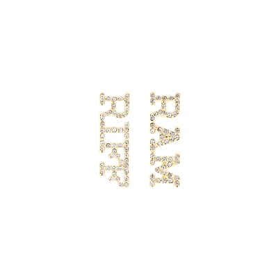 Brianna Cannon TCU Horned Frogs Riff Ram Pavé Rhinestone Studs