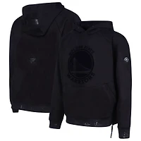 Men's Protege Black Golden State Warriors Eco-Friendly Functional Suede Fashion Tonal Hoodie
